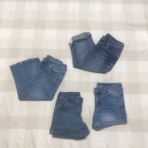 Lot Of 4 Jean Shorts/Capris!